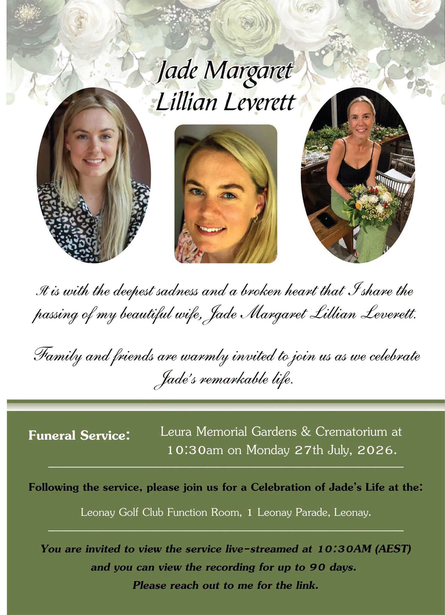 Jade Leverett Sydney, NSW Death